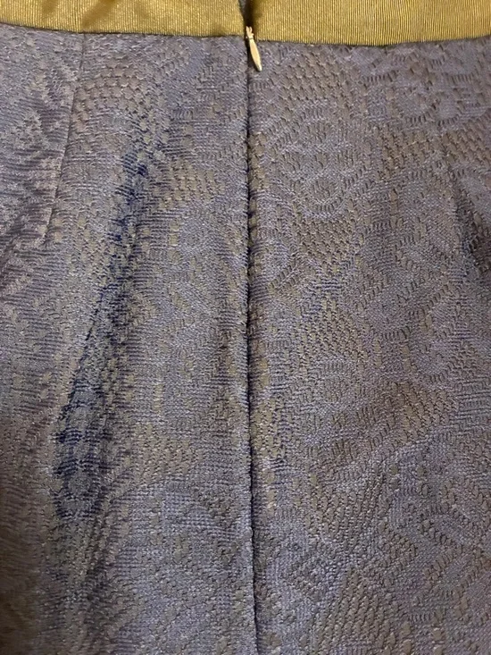 New York & Company Navy Pencil Skirt with Black Vertical Trim - Picture 4 of 6